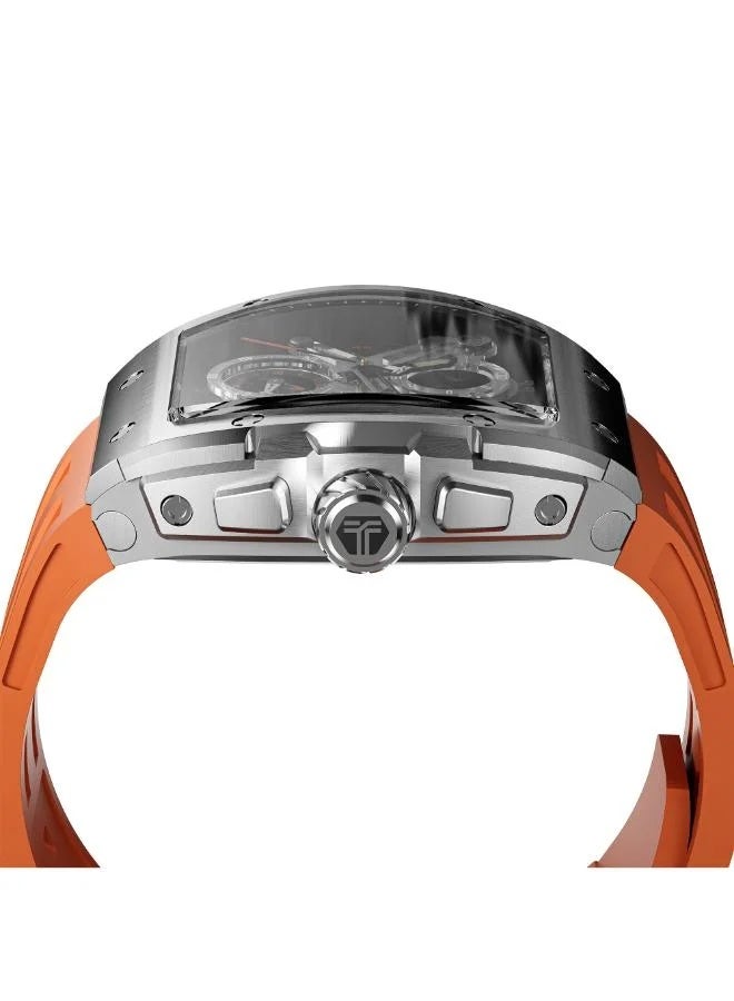 TSAR BOMBA Elemental Series Men's Analog Orange Dial Watch - TB8211Q-02 - Image 3